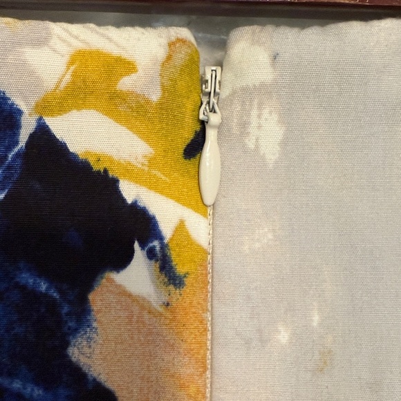 J. Crew Dress Strapless  Floral  White and Blue Cotton Dress with Pockets   4 - Picture 9 of 13